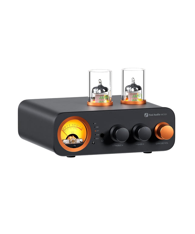 Fosi Audio MC331 Tube Integrated Bluetooth Amplifier with DAC and VU Meter